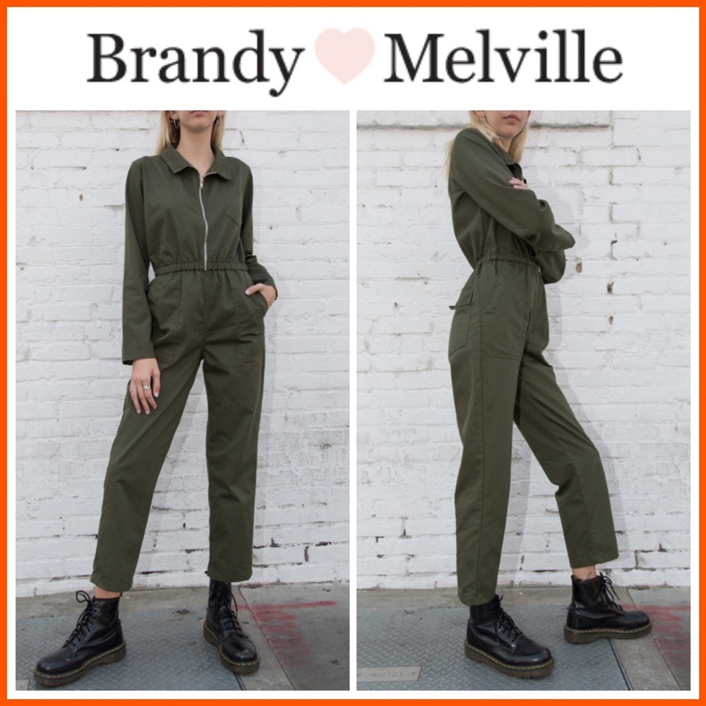 Brandy Melville olive Dylan jumpsuit
